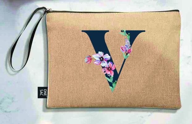 Sac à main Lettre V (Modèles variés) (25 × 18 × 1 cm)